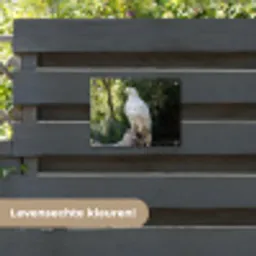 Arend - Hout - Wit - Planten tuinposter los doek klein -sfeer3