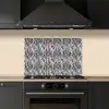 Zwart - Wit - Zebra - Patroon keuken achterwand spatscherm klein 900 -sfeer1