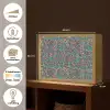 Spat - Abstract - Oranje - Groen Light Box met batterij (Wandlamp) middel 907 -USP_websiteoverzichtNL
