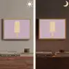 Beige - Ijsje - Spikkels Light Box met batterij (Wandlamp) middel -sfeer3