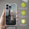 Vuurtoren - Stenen - Water - Maan Hoesje iPhone 16 Pro Max met koord klein -sfeer2_NL