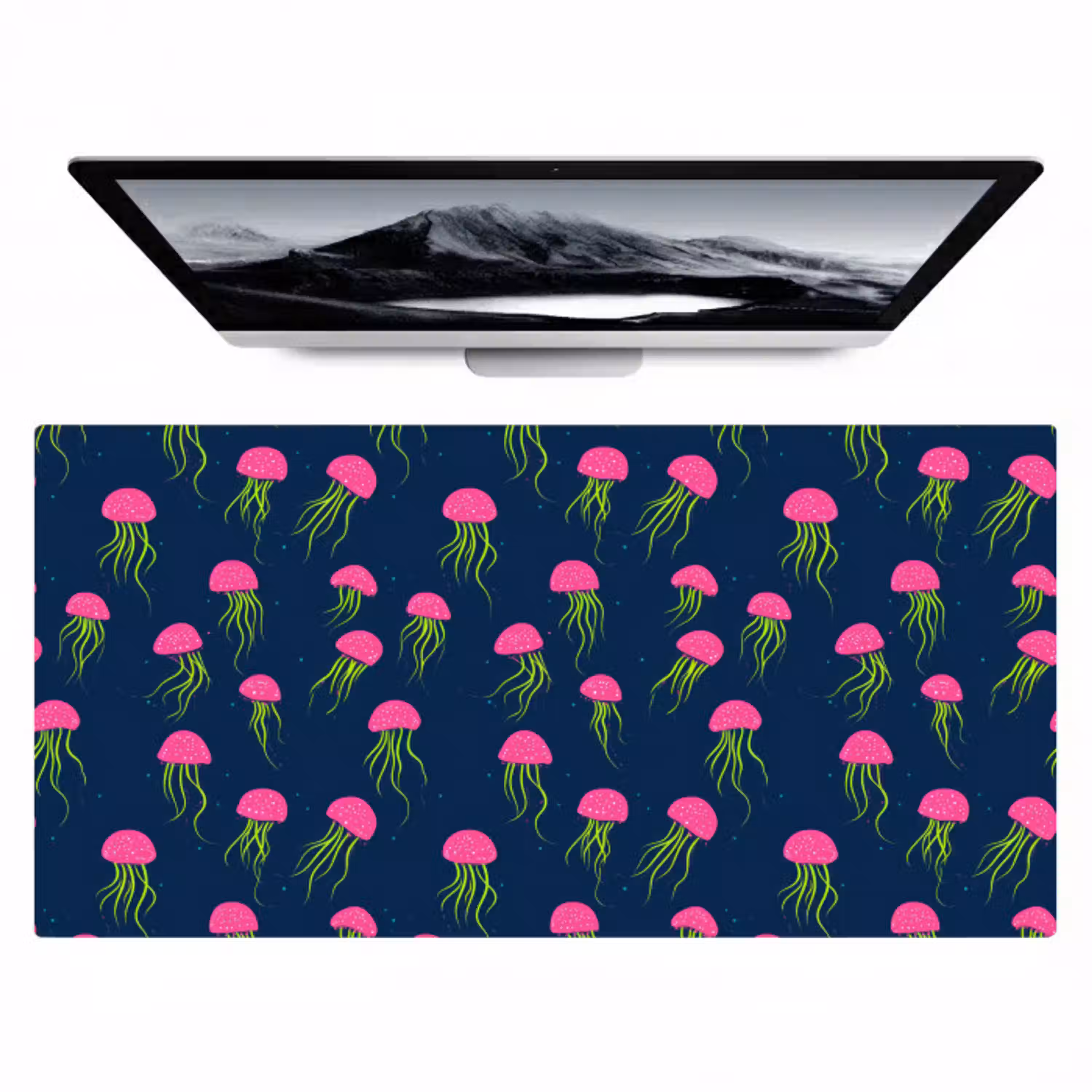 Kwallen - Diepzee - Neon Muismat XXL klein 681 -zzz3d