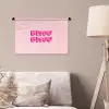 Bisou - Roze - Dikke letters Wandkleed katoen klein -sfeer4