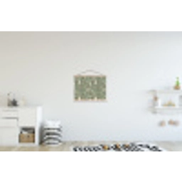 Botanisch - Vogels - Groen textielposter latten blank klein 122 -kinderkamer