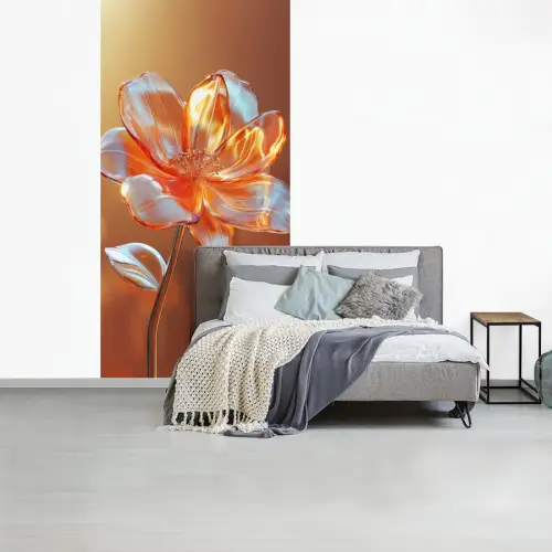 Glazen - Bloem - Zonlicht fotobehang vinyl groot -slaapkamer