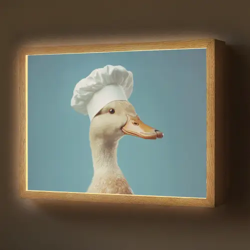 Eend - Koksmuts - Cute - Vogel Light Box met batterij (Wandlamp) middel -z3d_website