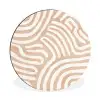 Beige - Aardspatroon Wandcirkel aluminium klein -3d