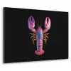 Kreeft - Paars - Roze - Zwart - Stippen - Lila Textielframe zwart klein -3d