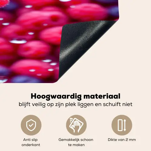 Frambozen - Bessen - Roze - Blauw Inductie beschemer met haakjes klein 777 -ky-onderkant-nl