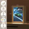 Groene racewagen - Blauw - Neon - Licht Light Box met kabel (Kinderlampje) klein -USP_NL