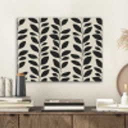 Botanisch - Dessin - Zwart - Beige PET vilt klein 837 -sfeer1