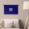 Blauw - Why not - Minimalistisch Wandkleed katoen klein -sfeer4
