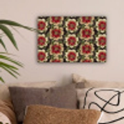 Bloemen - Klassiek - Patroon - Rood canvas 2cm klein 34 -sfeer1