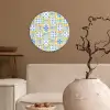 Zee - Geel - Blauw - Wit Wandcirkel kunststof plaat 5mm dik klein 188 -sfeer1