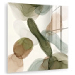 Abstract - Vormen - Modern - Kunst - Groen - Bruin plexiglas 5mm klein -zzzproduct_nieuw