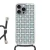 Dessin - Tegel - Blauw Hoesje iPhone 16 Pro Max met koord klein 804 -3d