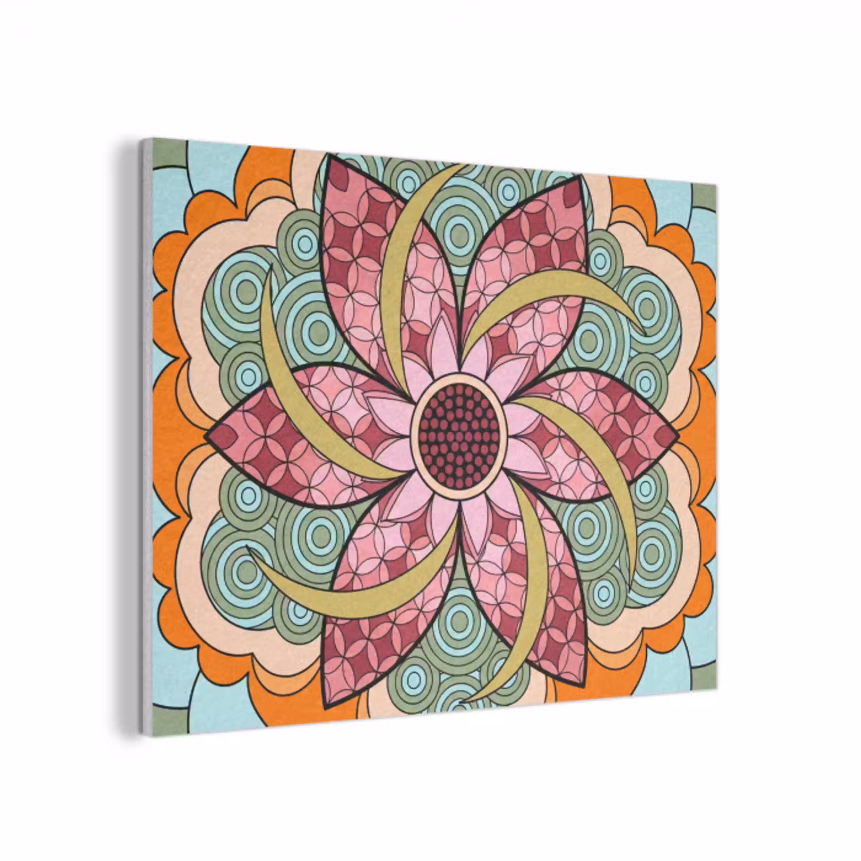 Mandala - Geometrisch - Kunst - Decoratief - Kleurrijk PET vilt klein -3d