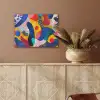 Vormen - Abstract - Stippels - Blauw PET vilt klein -sfeer4