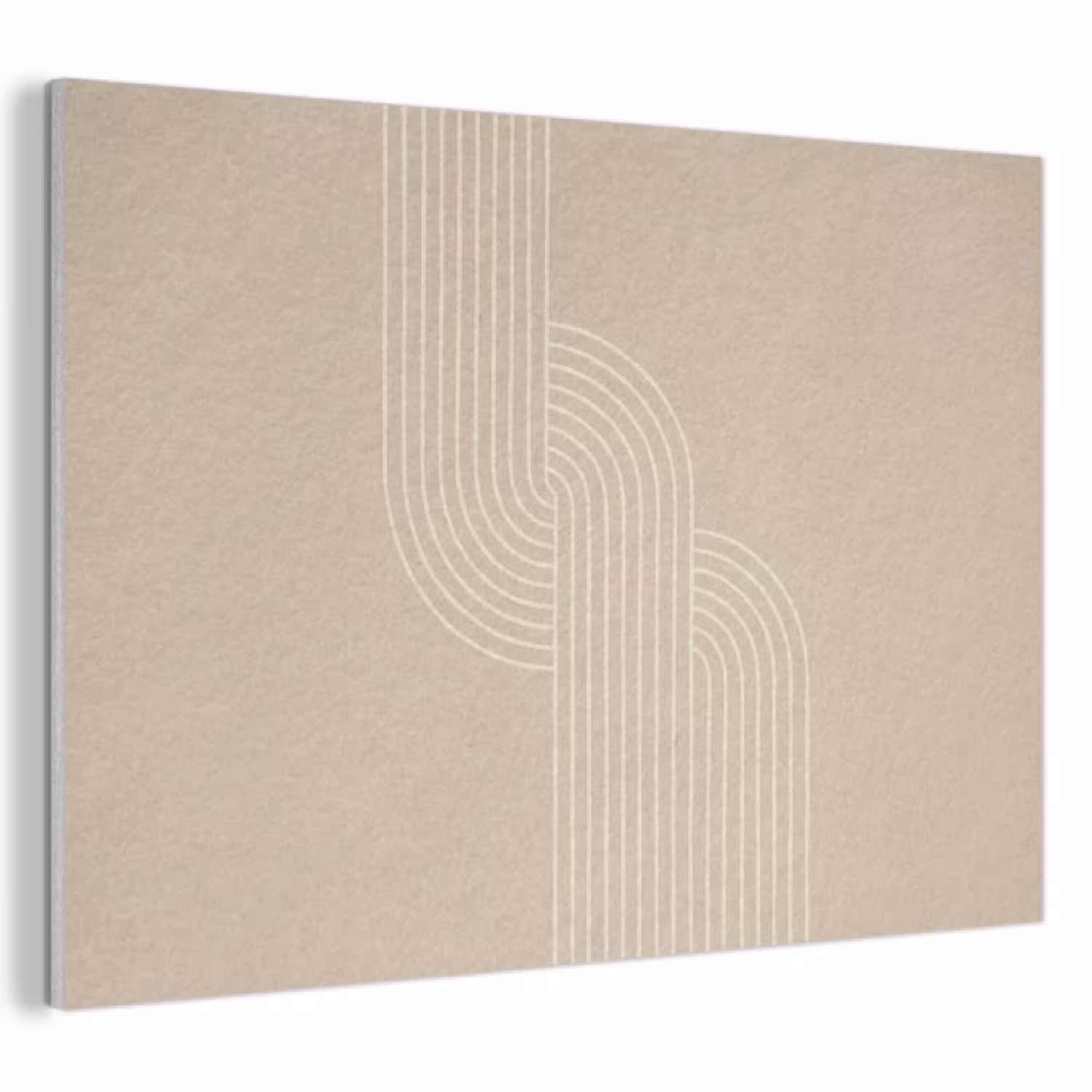 Parallelle lijnen - Lichte textuur - Beige PET vilt klein -3d