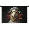 Schaap - Kokskleding - Neon - Quote Wandkleed katoen klein -zz3d