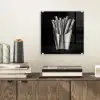 Frietjes - Futuristisch - Zilver plexiglas 5mm klein -sfeer1