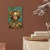 Vrouw - Bloemen - Vlinders - Natuur - Vintage aluminium wit klein -sfeer4