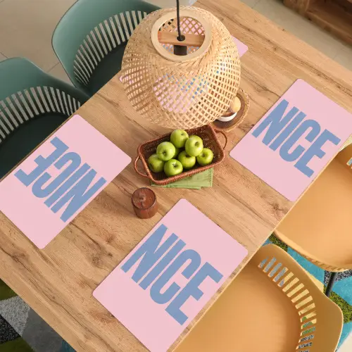 Nice - Paars - Roze Placemat vinyl groot -zzsfeer5_Kitchenyeah-website