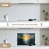 Vogels - Zon - Bomen - Groen keuken achterwand spatscherm klein -voor_na_NL