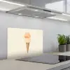 Minimalistisch - Schepijs - Hoorntje - Beige keuken achterwand spatscherm klein -3d_schuin