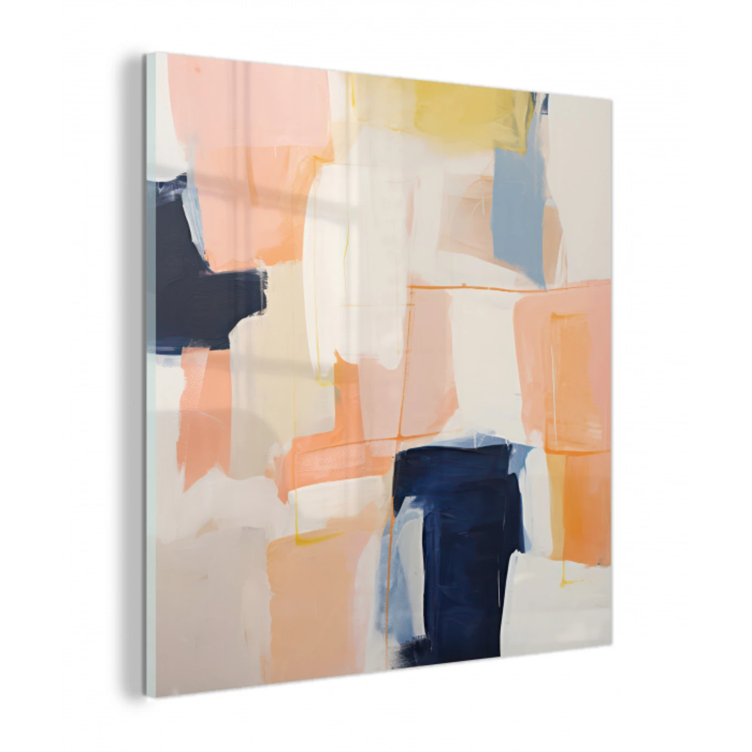 Kunst - Abstract - Roze - Pastel plexiglas 5mm klein -z3d