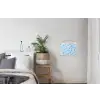 Schuim - Bubbels - Blauw textielposter latten blank klein -woonkamer