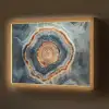 Cirkel - Ringen - Steen - Tinten Light Box met batterij (Wandlamp) middel -z3d_website