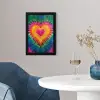 Hart - Tie Dye - Kleurrijk fotolijst zwart zonder passe partout klein -sfeer4