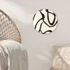 Abstract - Lijnen - Modern - Beige Wandcirkel kunststof plaat 5mm dik klein -sfeer5