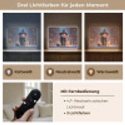 Tovenares - Magie - Toverstaf - Sterren Light Box met batterij (Wandlamp) middel -USP_lichtkleurDE