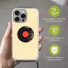 Illustratie - Vinylplaat - Beige - Vintage Hoesje iPhone 16 Pro Max met koord klein -sfeer2_NL