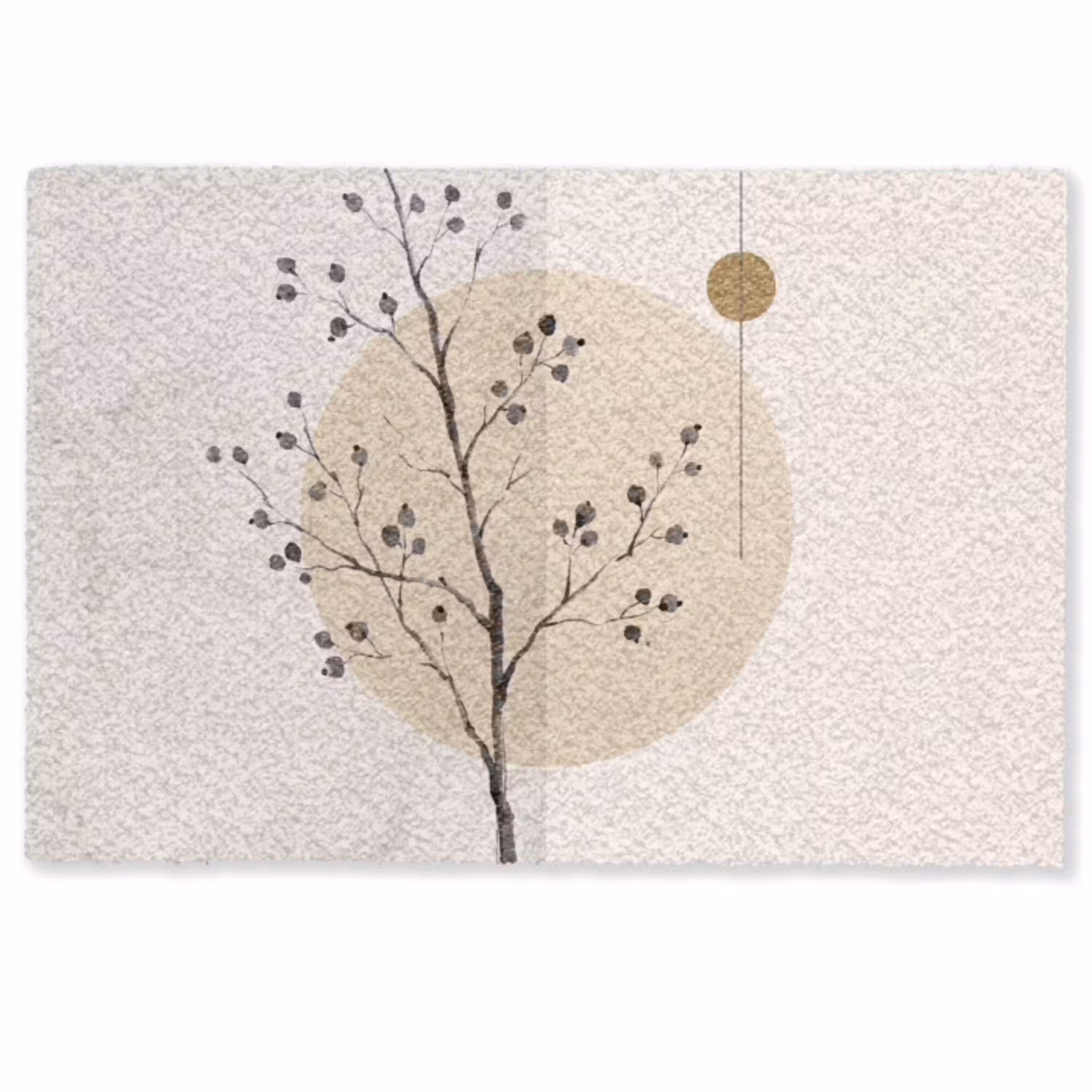 Plant - Abstract - Beige Deurmat klein -zkaufland3d
