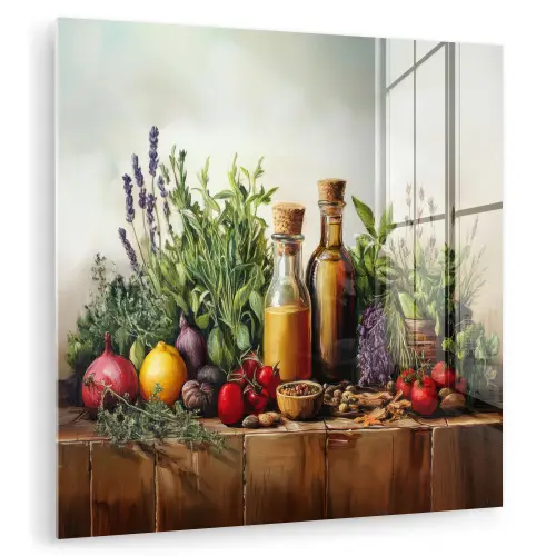 Stilleven - Kruiden - Specerijen - Fruit - Kleurrijk plexiglas 5mm klein -zzzproduct_nieuw