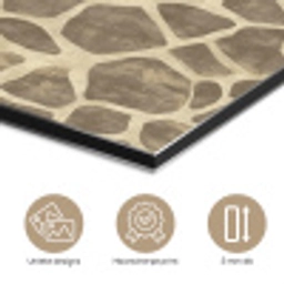 Giraf - Patroon - Beige - Bruin aluminium wit klein 46 -closeup_NL