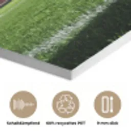Voetbal - Stadion - Sport - Groen PET vilt klein -closeup_DE
