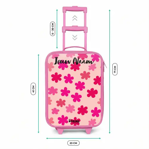 Bloemen - Patroon - Roze Kinderkoffer - Roze klein -productfoto_formaten