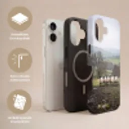 Schapen - Rij - Weide - Dieren - Platteland Toughcase MagSafe Apple iPhone 17 klein -USP_Lagen_DE