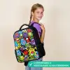 Monsters met Felle Kleuren Rugzak - Zwart middel -sfeer6_NL