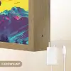 Snowboarden - Sneeuw - Kleurrijk Light Box met batterij (Wandlamp kind) middel -USP_websiteoplaadbaarNL