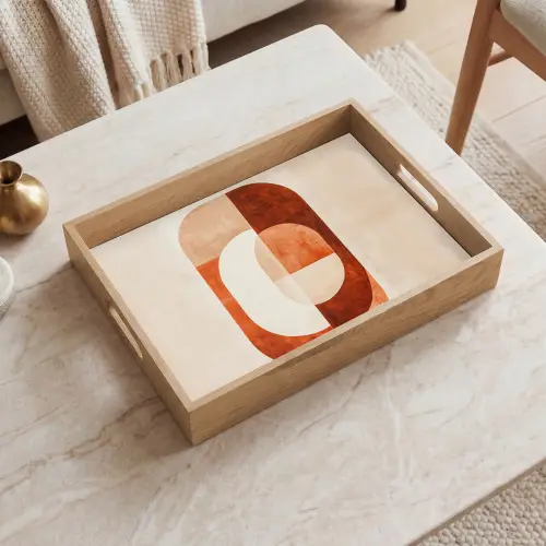 Illustratie - Abstract - Vormen - Rood Dienblad Rechthoek middel -sfeer1