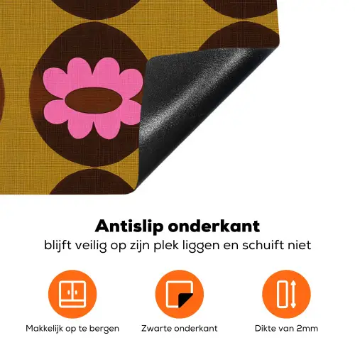 Grafisch - Patroon - Kleurrijk Inductie beschermer vinyl 3mm klein 276 -zzzzzzz-td-onderkant