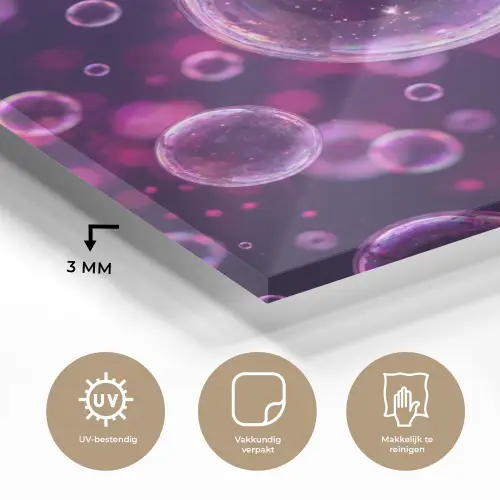 Paars - Bubbels - Schuim plexiglas 5mm klein -sfeer2