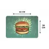 Hamburger - Illustratie - Sla - Kaas Placemat vinyl groot -specs