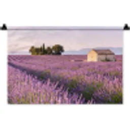 Lavendel - Landschap - Sereen - Paars Wandkleed katoen klein -zz3d