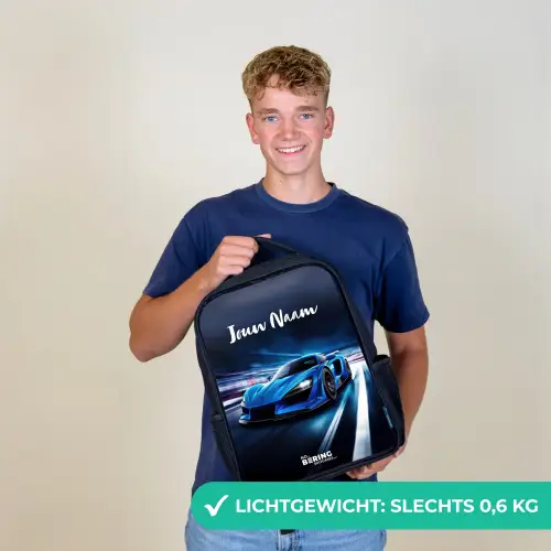 Blauwe blitz Rugzak - Zwart middel -sfeer7_NL